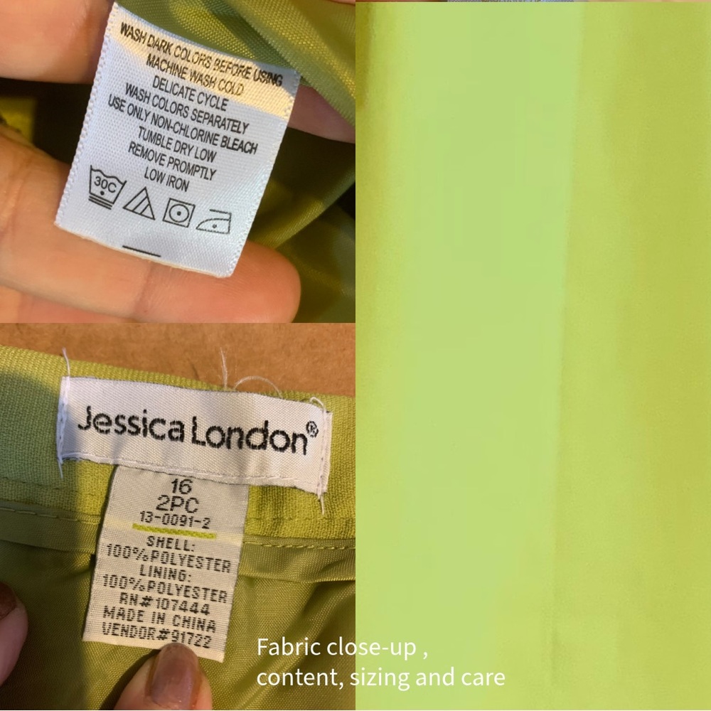 JESSICA LONDON AVOCADO GREEN PANT SUIT (16) - Picture 11 of 13